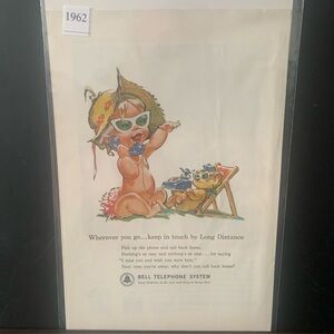 Vintage 1962 Bell Telephone System Wherever You Go Keep In Touch Advertisement